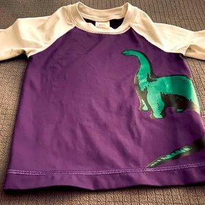 Hanna Andersson 3T Quick Dry Short Sleeve Dinosaur Rash Guard UV Protection